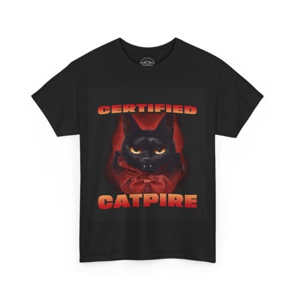 Necrolicious “Certified Catpire” Funny Cat Vampire Goth Meme 100% Cotton Unisex Tee