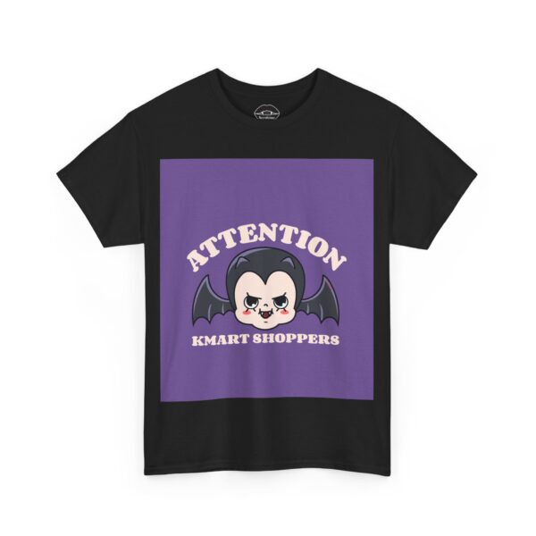 Necrolicious “Attention Kmart Shoppers” Funny Beetlejuice Inspired Movie Quote Kawaii Vampire Goth Chibi Meme 100% Cotton Unisex Tee