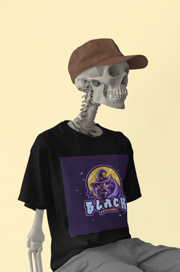 Necrolicious “Black Excellence” Funny Black Magick Witch Goth Meme 100% Cotton Unisex Tee - Image 2