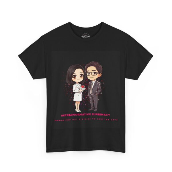 Necrolicious “Heteronormative Supremacy 1” Funny Super Straight Couple Valentine Meme 100% Cotton Unisex Tee