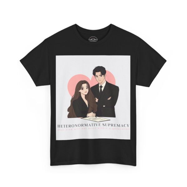 Necrolicious “Heteronormative Supremacy 2” Funny Super Straight Couple Valentine Meme 100% Cotton Unisex Tee