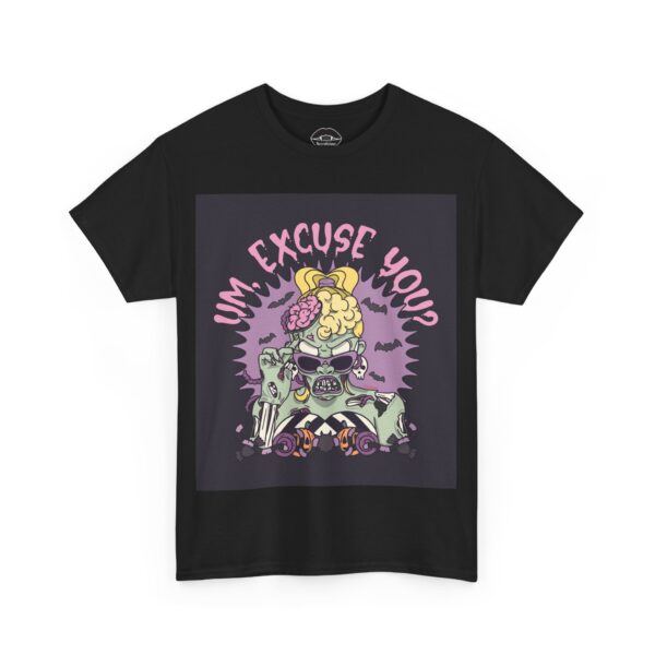 Necrolicious “Um, Excuse You?” Funny Zombie Voodoo Meme 100% Cotton Unisex Tee