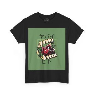 Necrolicious 日本語「ヤバイヒト」面白い吸血鬼の牙タトゥーミーム綿100% 男女兼用Tシャツ