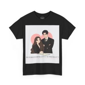 Necrolicious “Heteronormative Supremacy 2” Funny Super Straight Couple Meme 100% Cotton Unisex Tee