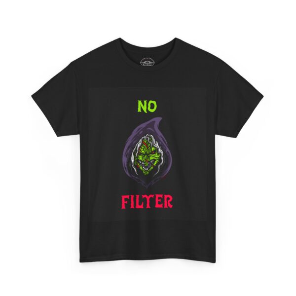 Necrolicious “No Filter” Body Positive Black Magick Viral Influencer Witch Hashtag Goth Meme 100% Cotton Unisex Tee