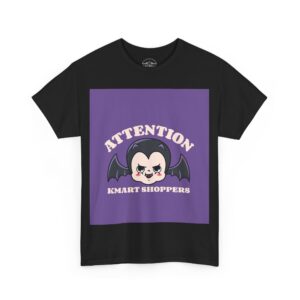 Necrolicious “Attention Kmart Shoppers” Funny Beetlejuice Inspired Movie Quote Kawaii Vampire Goth Chibi Meme 100% Cotton Unisex Tee