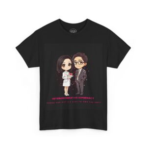 Necrolicious “Heteronormative Supremacy 1” Funny Super Straight Couple Meme 100% Cotton Unisex Tee