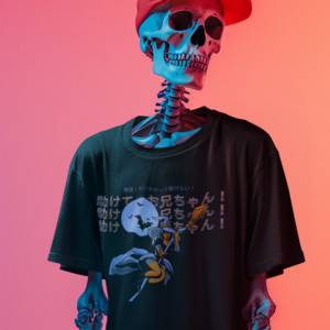 Necrolicious 日本語「無理！引っかかって動けない！助けて、お兄ちゃん！」面白いエッチエロ魔女魔術ミーム 綿100% 男女兼用Tシャツ