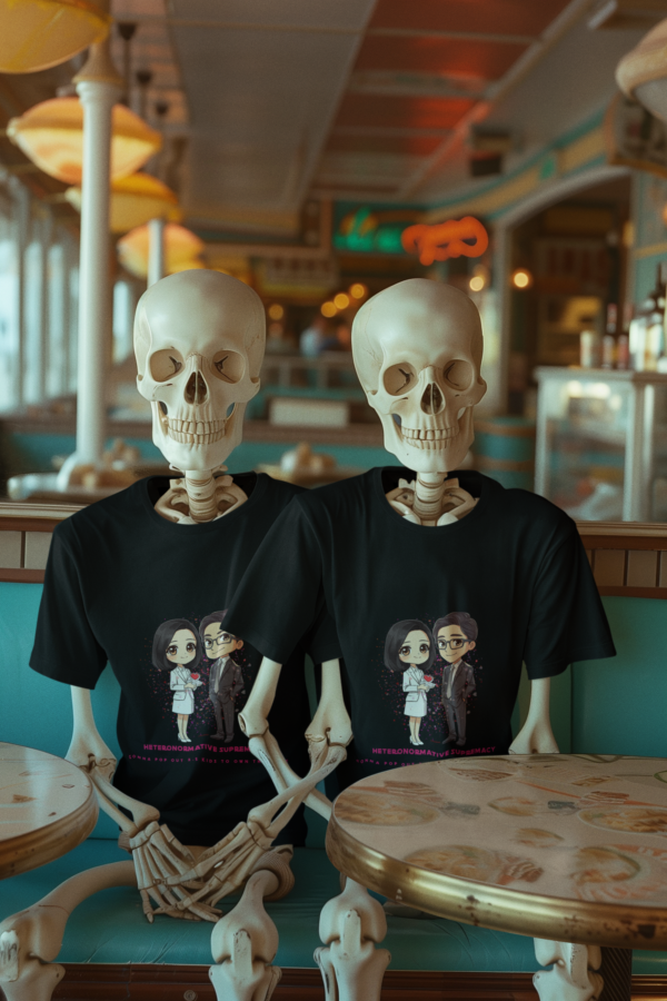 Necrolicious “Heteronormative Supremacy 1” Funny Super Straight Couple Meme 100% Cotton Unisex Tee - Image 2