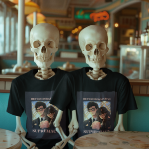 Necrolicious “Heteronormative Supremacy 3” Funny Super Straight Couple Meme 100% Cotton Unisex Tee