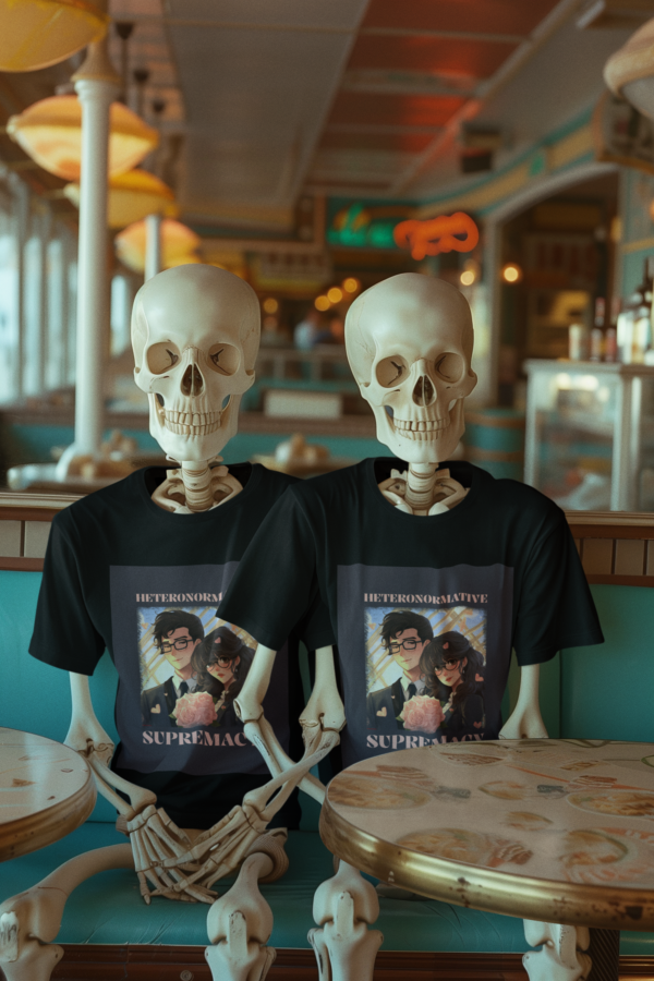 Necrolicious “Heteronormative Supremacy 3” Funny Super Straight Couple Meme 100% Cotton Unisex Tee - Image 2
