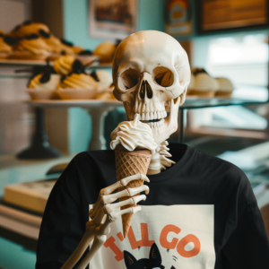 Necrolicious “I’ll Go On A Diet In Hell” Funny Halloween Bat Meme 100% Cotton Unisex Tee
