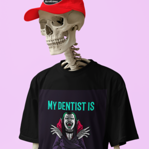 Necrolicious “My Dentist Is In Love With Me” Funny Vampire Goth Meme 100% Cotton Unisex Tee