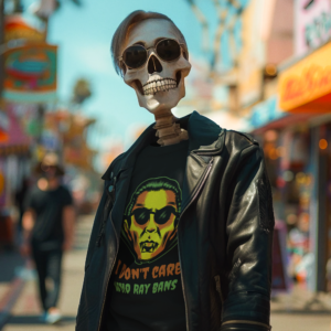 Necrolicious “I Don’t Care Who Ray Bans” Funny Dracula Vampire Sunglasses Meme 100% Cotton Unisex Tee