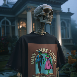 Necrolicious “Why That Look?” Funny Undead Zombie Voodoo Meme 100% Cotton Unisex Tee